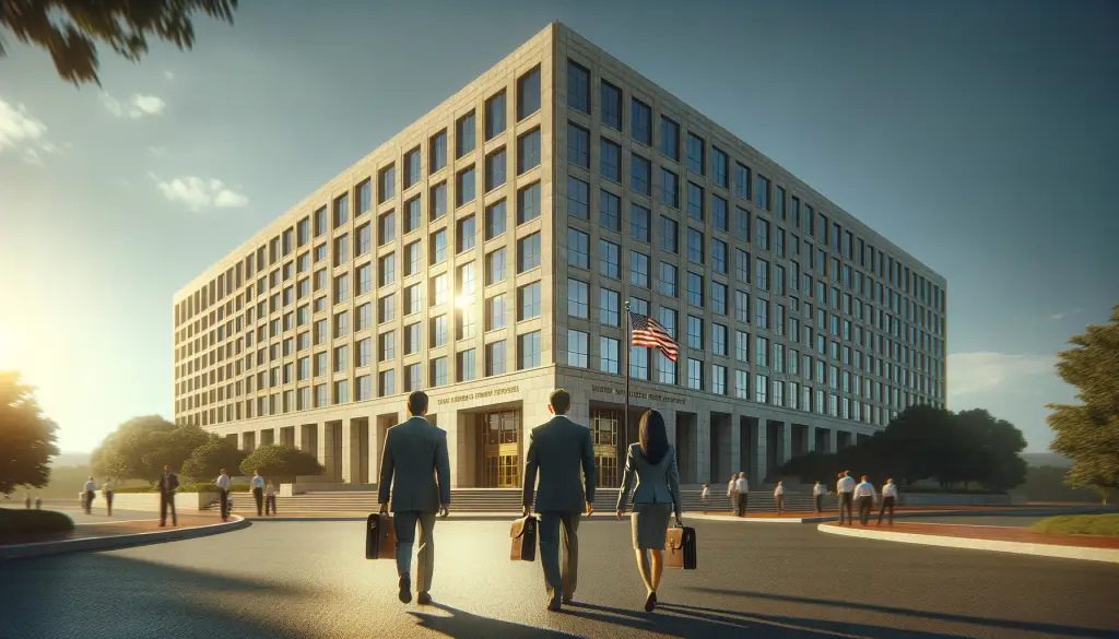 Federal government building representing AI adoption and digital transformation in public sector agencies