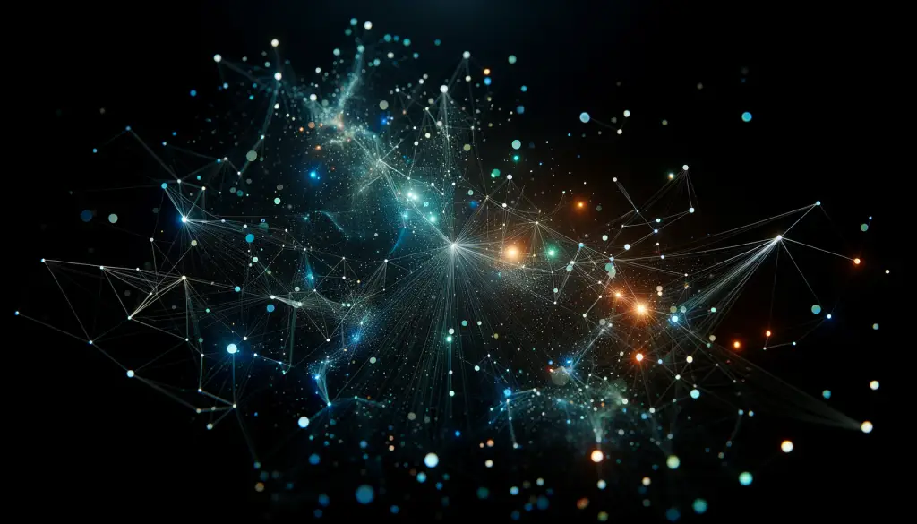 Vector database architecture visualization showing data embedding and similarity search infrastructure