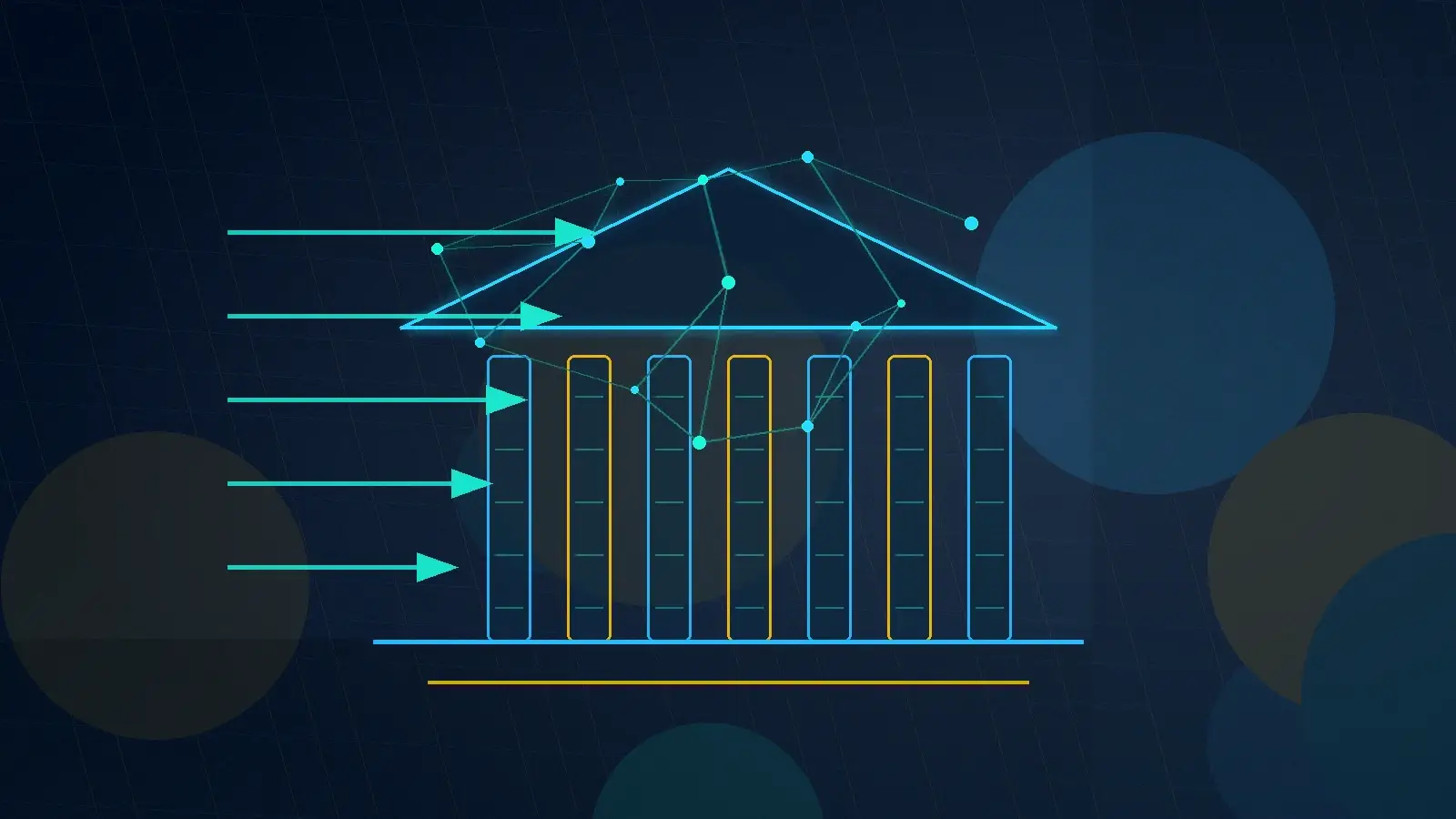 Abstract technical AI illustration for How AI Is Reshaping Government Contracting in 2026: What Agencies and Vendors Need to Know