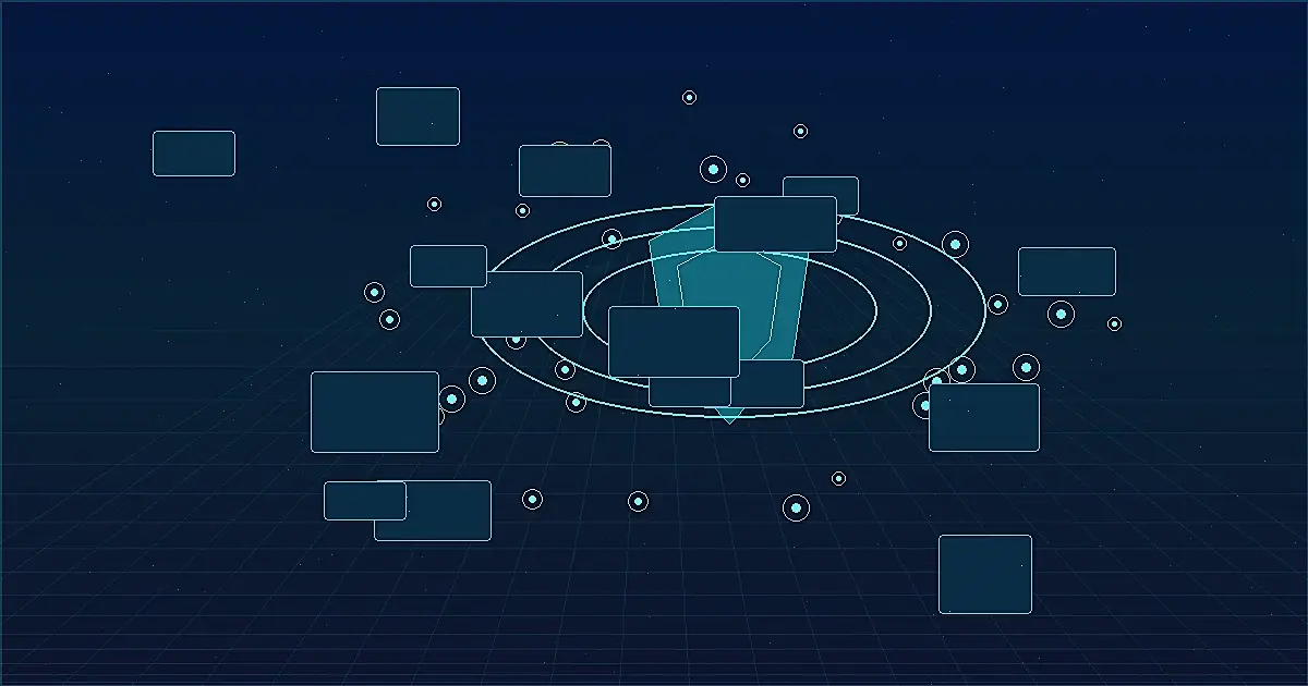Abstract technical architecture visual for AI Governance Platform Design for Enterprise AI.