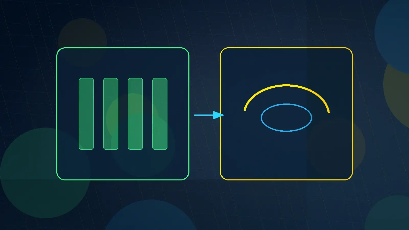 Abstract technical AI illustration for Custom AI vs. SaaS Platforms: A Buyer Framework
