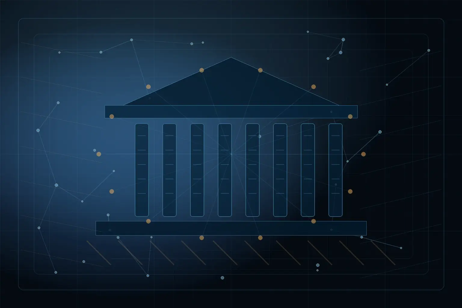 Abstract Sprinklenet AI architecture visual for Small Business AI Contracting: How to Win and Deliver Federal AI Work.