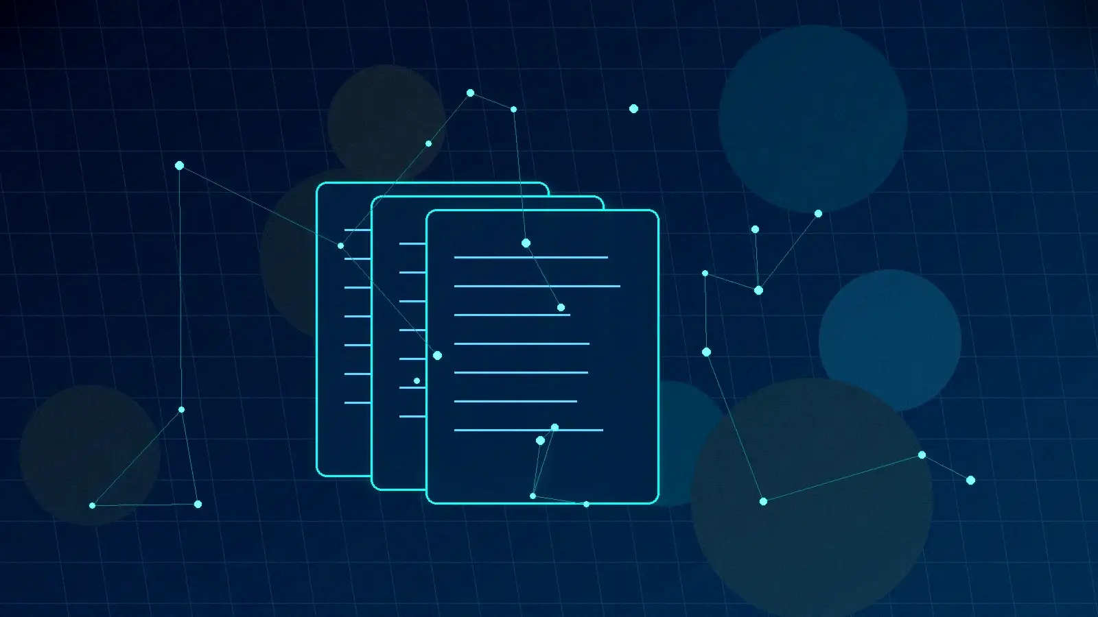 Abstract AI systems illustration for 5 Ways Organizations Use Knowledge Spaces to Turn Documents into Decisions