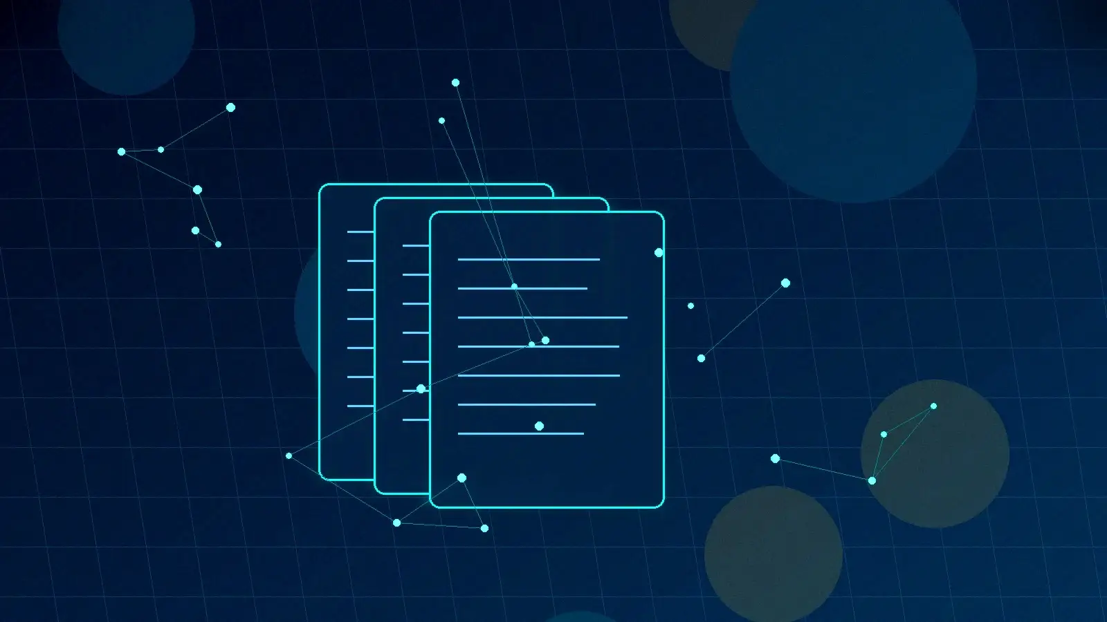 Abstract AI systems illustration for Knowledge Spaces: How AI Transforms Document Repositories into Intelligent Knowledge Bases