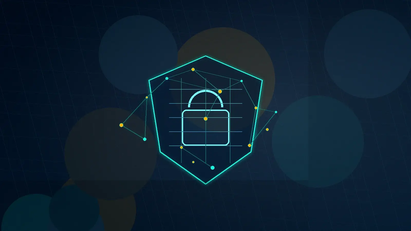 Abstract technical AI illustration for Enterprise AI Security for Sensitive Data