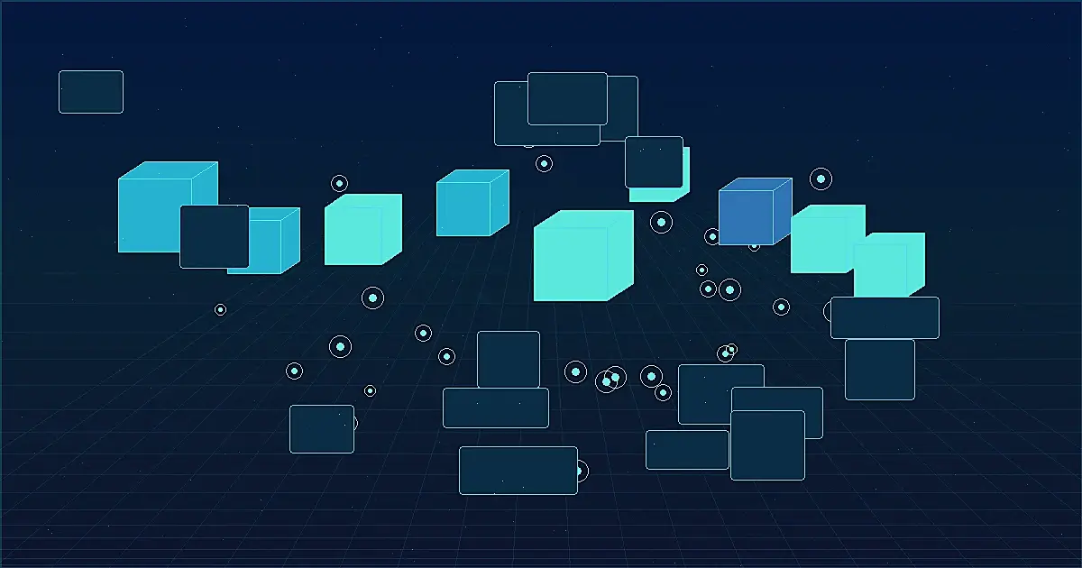 Abstract technical architecture visual for LLM Orchestration for Multi-Model Enterprise AI.