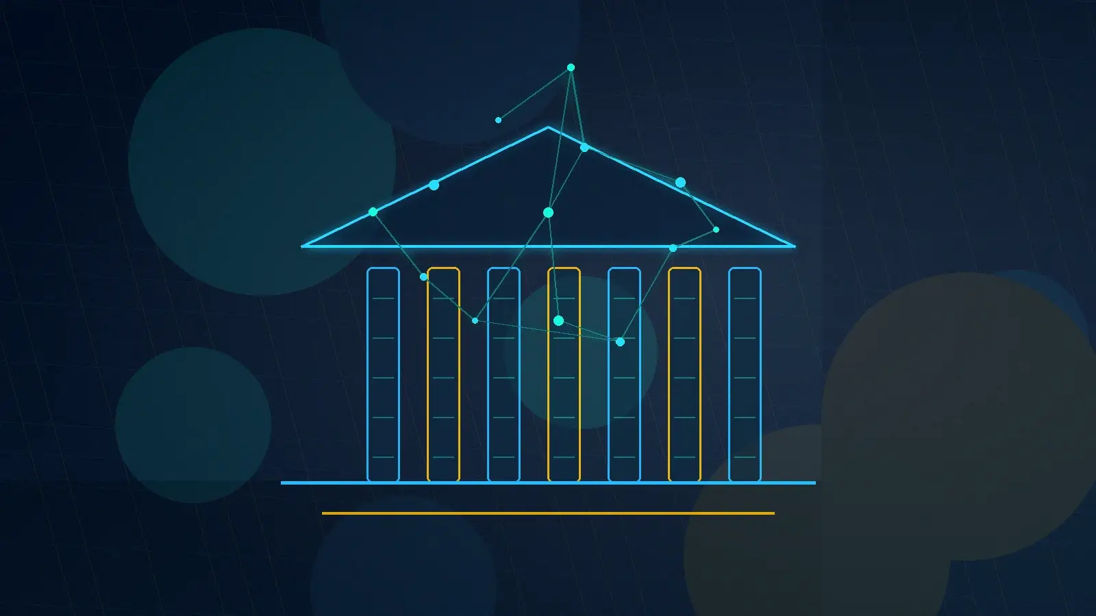 Abstract technical AI illustration for Building AI for Government: What Developers Need to Know