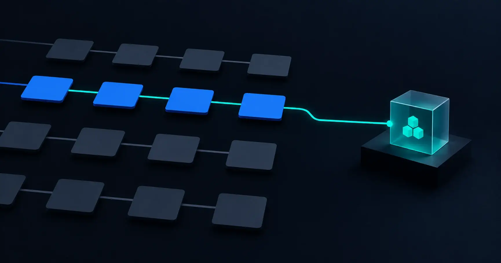 One selected workstream connects to a delivery component.